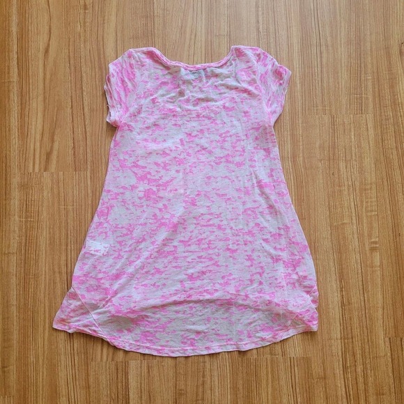 Vintage Havana Shirt Womens Size Medium Pink And White Burnout High Low Top - Picture 7 of 7